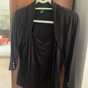 White House Black Market Black Long Sleeve Jersey